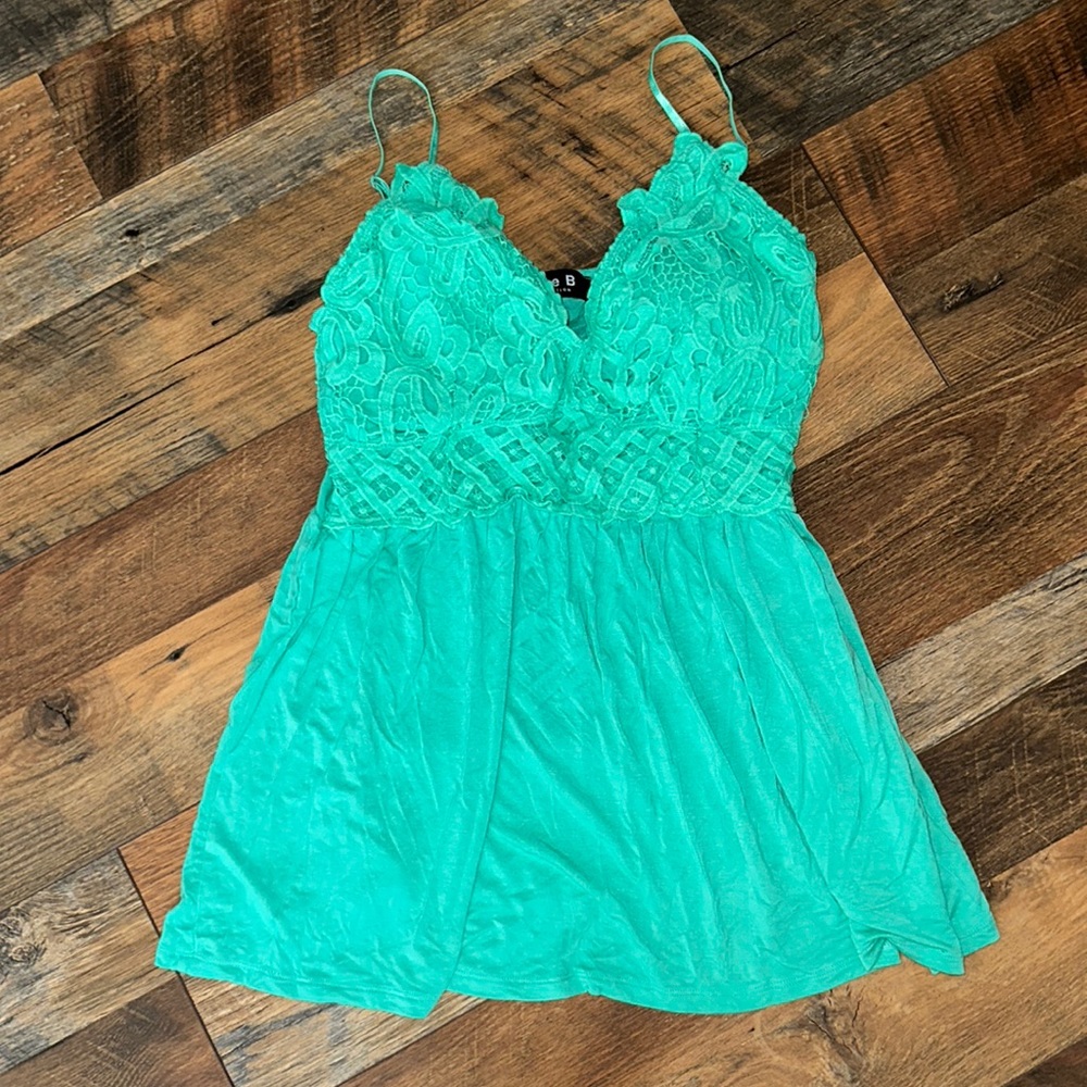 blue b collection boutique tank top with bralette-inspired top